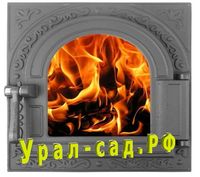 Дверка топочная со стеклом чугунная