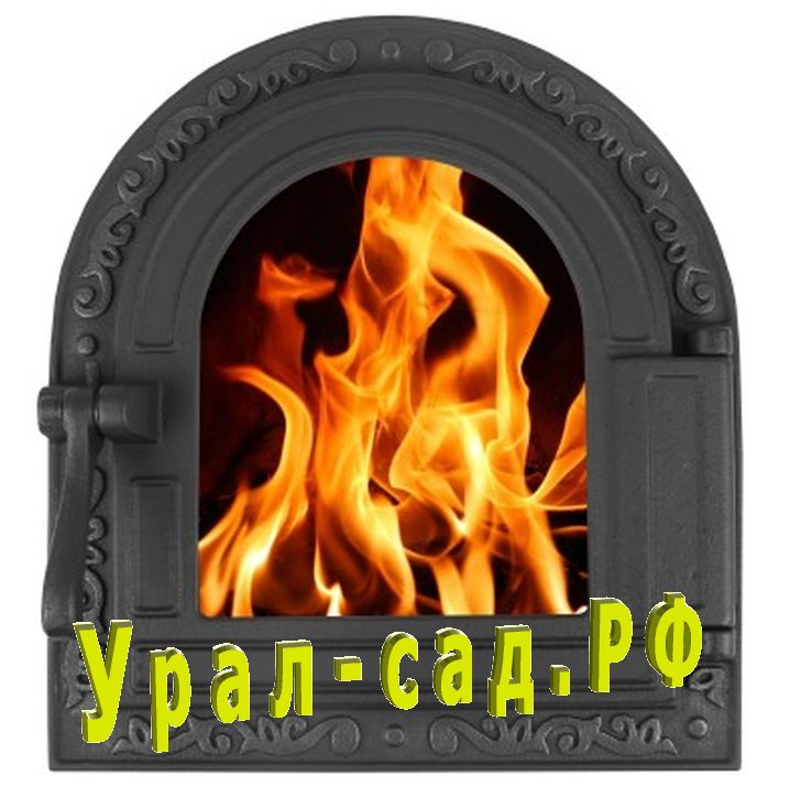 Дверка топочная со стеклом чугунная