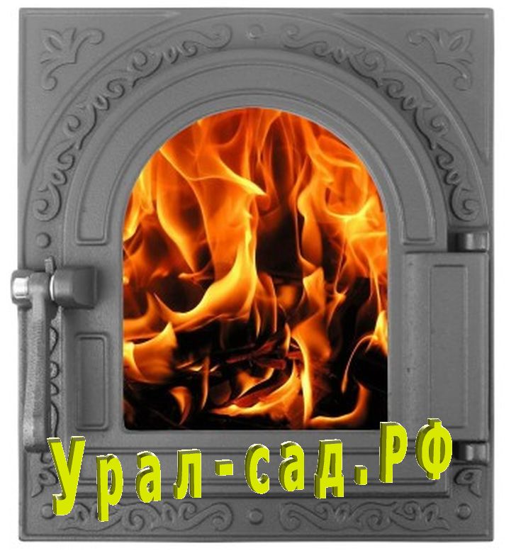 Дверка топочная со стеклом чугунная