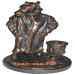 Карандашница Конь в пальто чугунная
