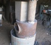 печь банная с двумя каменками