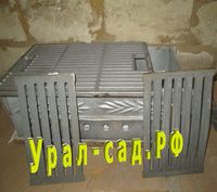 Мангал чугунный без ножек с решеткой гриль