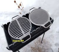 Мангал чугунный с решеткой гриль