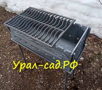 Мангал чугунный с решеткой гриль