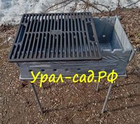 Мангал чугунный с решеткой гриль