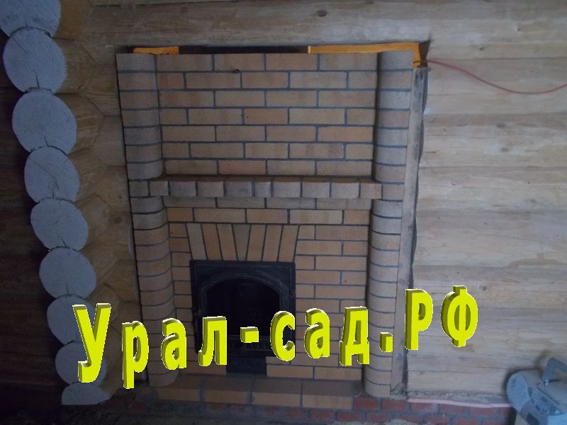 печь банная, обложенная кирпичом