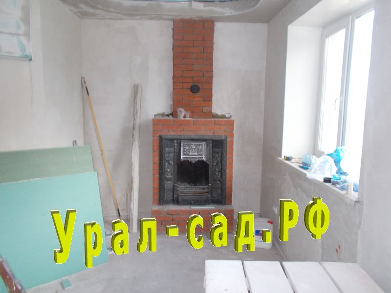 камин из кирпича