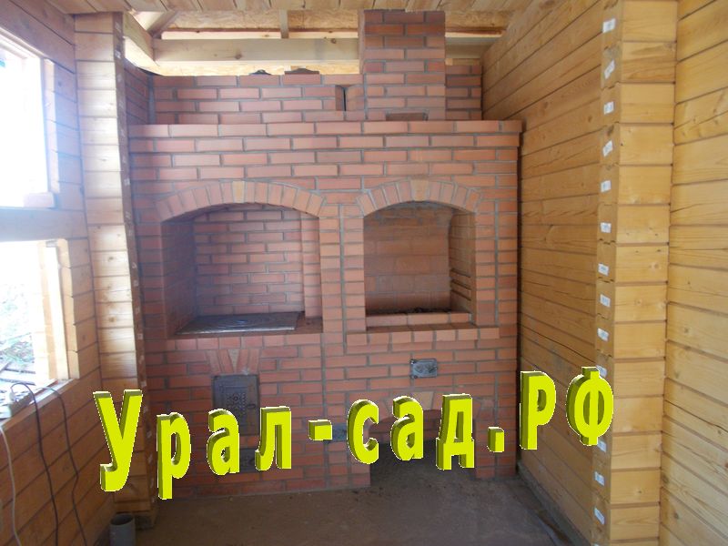 комплекс для барбекю из кирпича