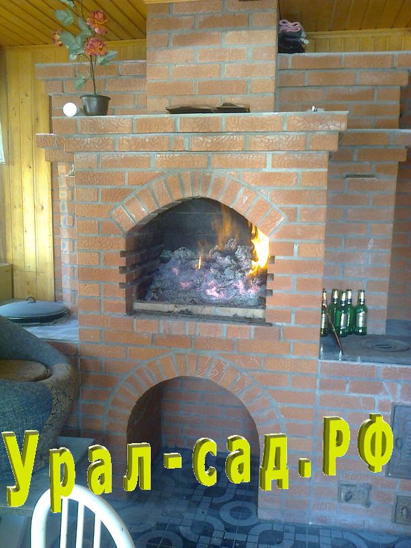 комплекс для барбекю из кирпича