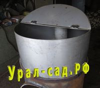 печь банная круглая с нержавеющим баком