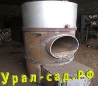печь банная круглая с нержавеющим баком