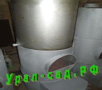 печь для бани с полукруглым нержавеющим баком