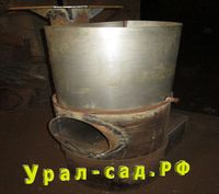 печь для бани с полукруглым нержавеющим баком