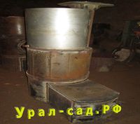 печь для бани с полукруглым нержавеющим баком