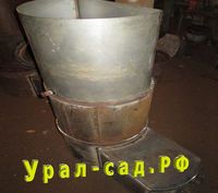 печь для бани с полукруглым нержавеющим баком
